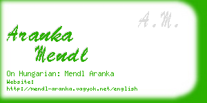 aranka mendl business card
